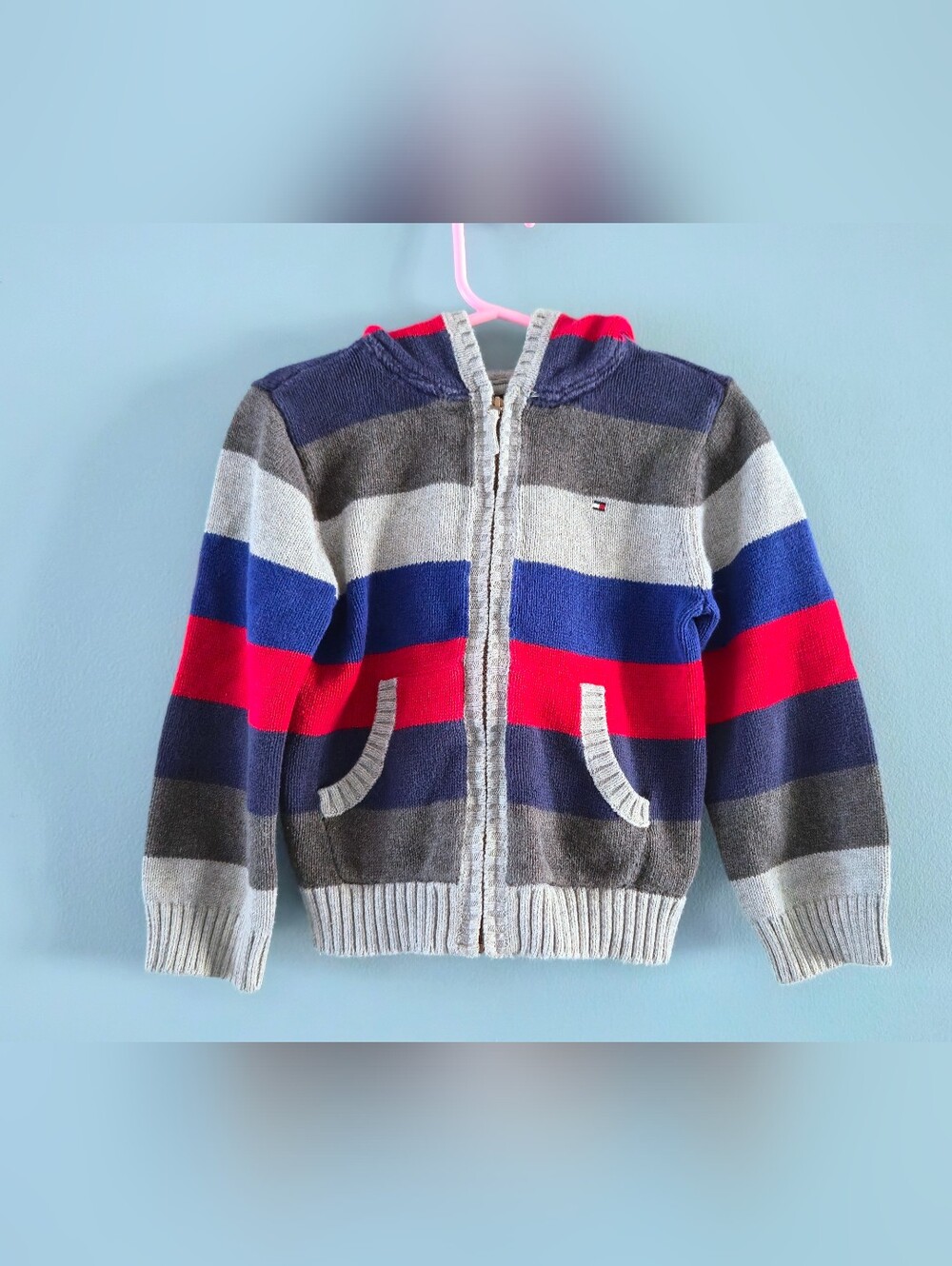Tommy Hilfiger Striped Knit Jacket 3T